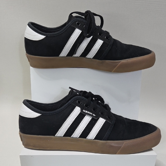 adidas Other - Adidas Men's Black and White Sneakers with Brown Sole